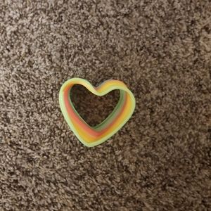 Heart shaped rainbow slinky.